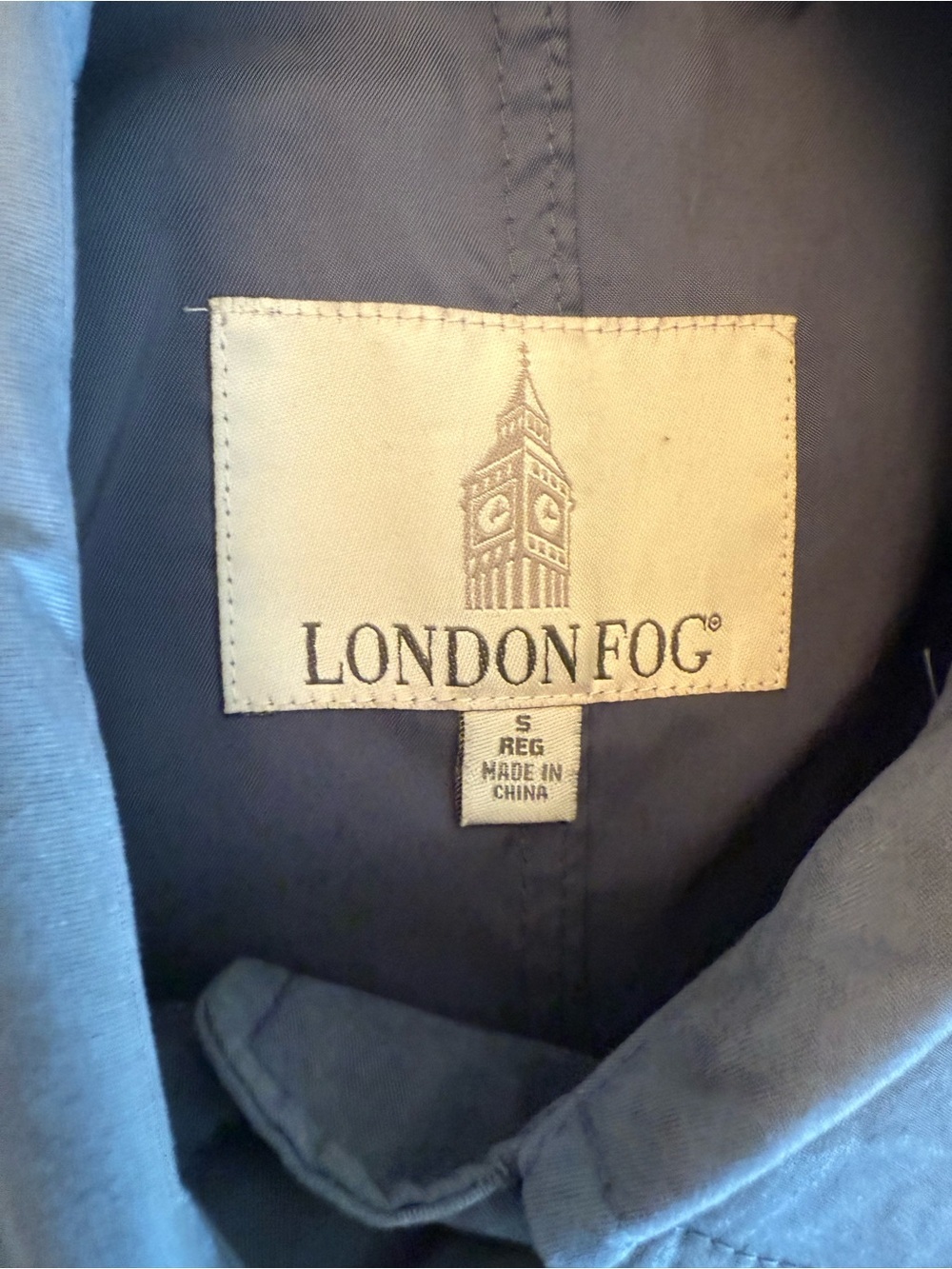 Women’s Vintage London Fog Trench in Denim Blue Color Size S - Picture 4 of 10